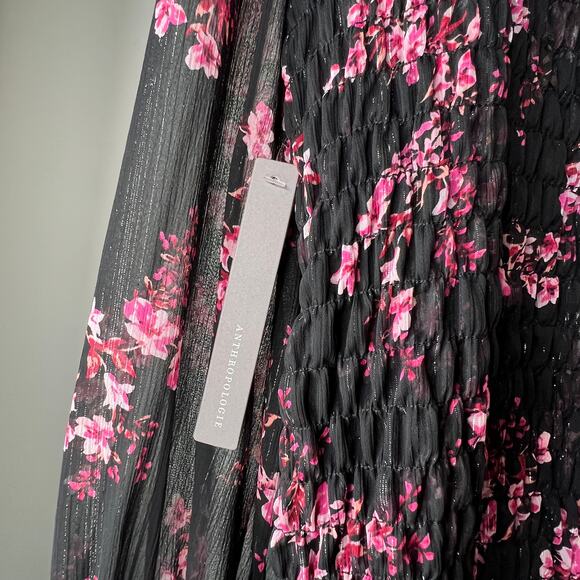 Misa Floral Smocked Mini Dress Size XL - Picture 7 of 9